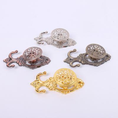 China Traditional Decorative Fancy Ball Head Wall Hook Wheel Curtain Drapery Holdback Wall Tiebekt Curtain Holder Curtain Hooks for sale