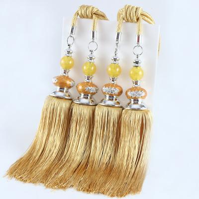 China Traditional Curtain binding strap hanging ball polyester tassel curtain binding cord curtain tieback accessories for sale