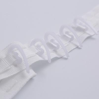 China Traditional curtain tape Factory direct sale 3 cm window plastic curtain hooks for curtains for sale