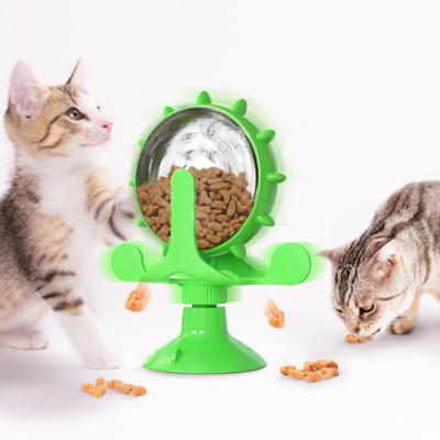 China Viable Interactive Treat Flowing Toy For Small Dogs Turntable Exercise IQ Slow Rider Dog Wheel Funny Pet Products Accessories For Cats for sale