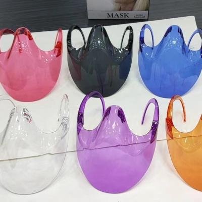 China New Fashion PC Face Droplet Transparent Face Mount Cover Windproof Cover Anti Fog For Personal Protection for sale