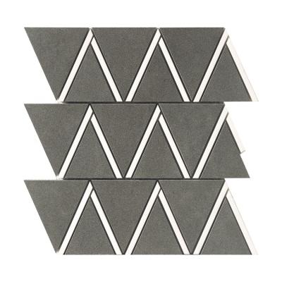 China Gray Carrara White Triangle Scottland Modern Style Castle Carrara Marble Stone Mosaic Tile for sale