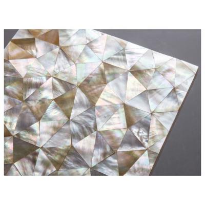 China Modern Golden High End Natural Mother Of Pearl Diy Facade100% Cutlet Waterjet Mosaic Tile for sale