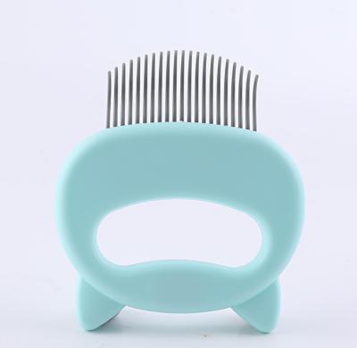 China 2021 New Design Viable Cat Comb Shell Comb Cute Pet Puppies Kittens Combing Brushes Pet Plastic Hair Removal for sale