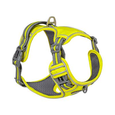 China Explosion Proof Large Adjustable Reflective Pet Harness Padded Outdoor Dog Walking Harness For Dog for sale