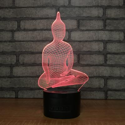 China Novelty gift item 3D acrylic led small night light, table lamp night lamp with usb charging for sale