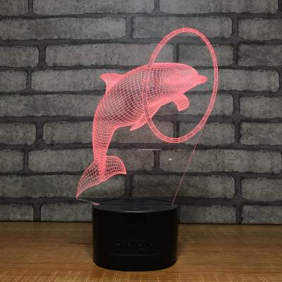 China new 2018 Novelty product gift item 3D acrylic led small night light, table lamp night lamp with usb charging for sale