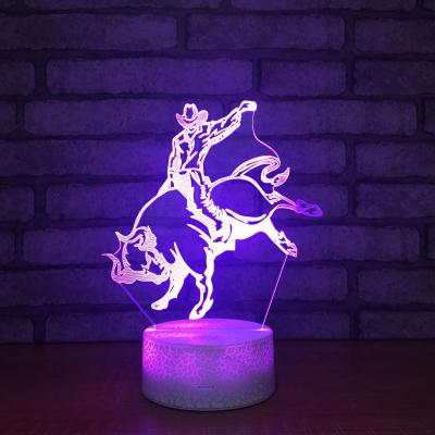 China Acrylic 3D laser led small night light table lamp,  Unique and innovative style led table light led light for sale