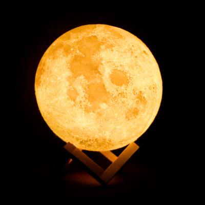 China Factory wholesale  led 3D Lights , Customized pattern 3D Print Moon night Light with remote control for sale