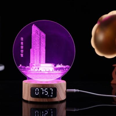 China 2018 Newest Product 5 in 1 multifunctional art atmosphere lamp 3D engraving  night light  bluetoooth speaker for sale