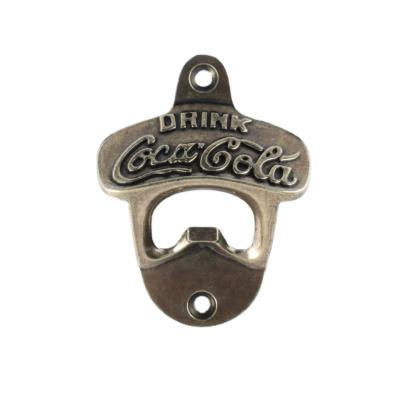 China Viable Hot Sale Promotional Vintage Gift Vintage Wall Style Capsule Opener Zinc Alloy Bronze Bottle Opener for sale