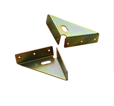 China Custom Furniture Metal Sheet Stamping Parts Funiture Triangle Shelf Bracket Large Connecting Corner Brace for sale