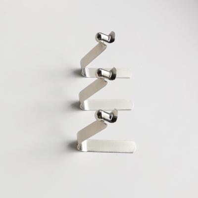 China High Quality 65Mn Metal Button V Shape Push Button Steel Spring Clip Flat Lock Clip for sale