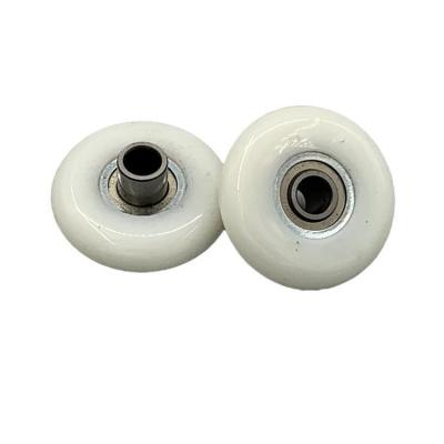 China Supplied With Bearings 608F China Manufacturer 8*43*18.5 Round Wheel Plastic Buggy Products Pulley With Bearing for sale