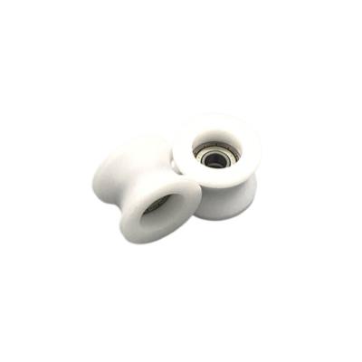 China Supplied With 6000Z Bearings Manufacturer Wholesale 10*42*30 White Plastic Error Wheel Pulley With Bearing for sale