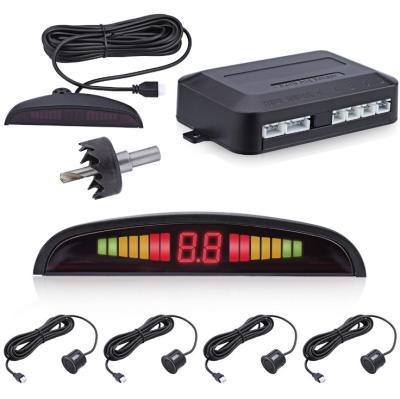 China Radar Safe Reverse Backup Buzzer Car System Parking LED Alarm Kit Warning LED Display with 4 Smart Parking Sensors for sale