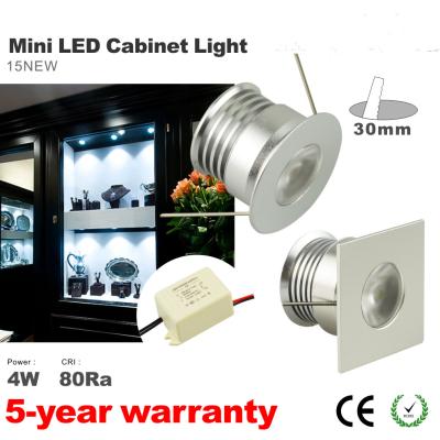 China Mini 4W LED wine cabinet showcase lighting LED Recessed light 12V DC/AC, 85-277VAC for sale