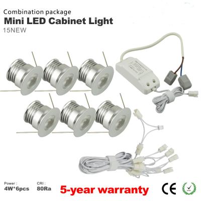 China 6PCS *4W Mini LED Wine Cabinet Spotlight LED Driver LED Bulbs Recessed Showcase light for sale