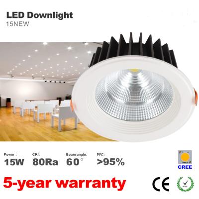 China 15W LED Downlight CREE COB LED Bulb Recessed Down ceilling light 1200LM lumens lamp for sale