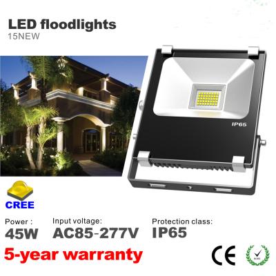 China 45W LED Floodlight CREE SMD LED Bulbs 85-277VAC Waterproof squares foold light for sale