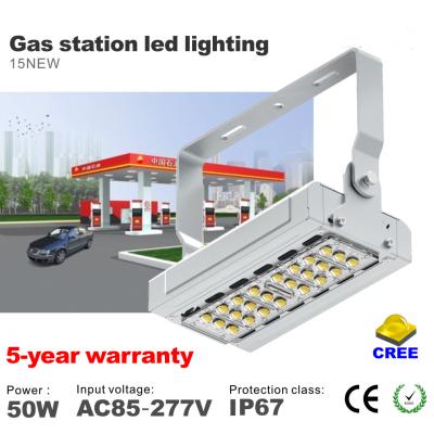 China 50W LED Tunnel light AC85-277V CREE SMD Chip Gas Station LED Lighting IP67 Waterproof for sale