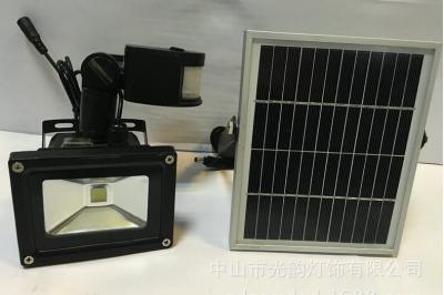 China Solar Rechargeable emergency LED flood light IP65 with PIR sensor camping lighting for sale