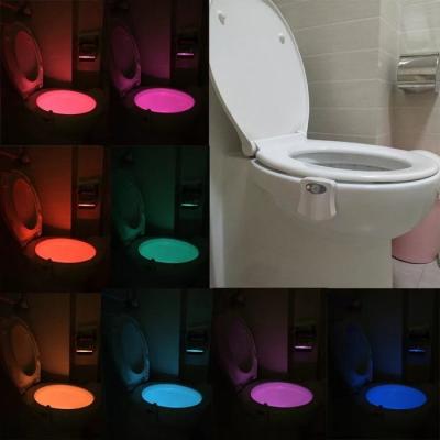 China 8 Colors Battery Powered Toilet Led Nightlight Motion Activated Led Night Light Bowl Lightbowl Led Lamp for sale