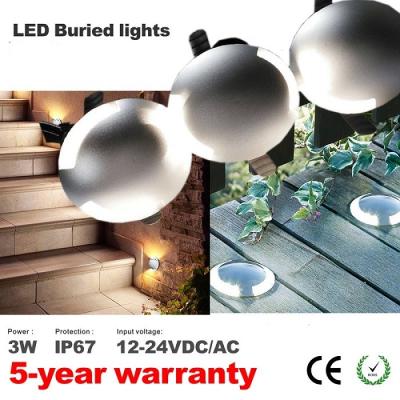 China Mini 3W Led single dual sanko port Underground Light IP67 Deck Lights Floor Patio Lights Outdoor Landscape Lighting for sale