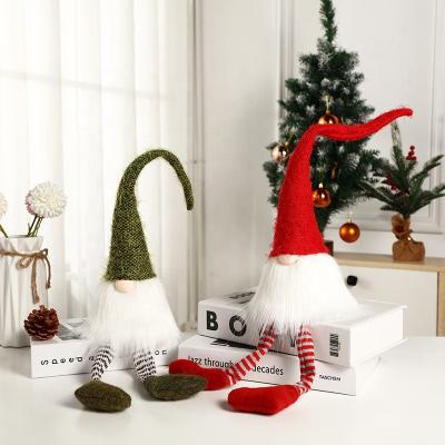 China Christmas Decorations Plush Toys Holiday Ornaments Handmade Textile Dolls Nordic Gnome for sale