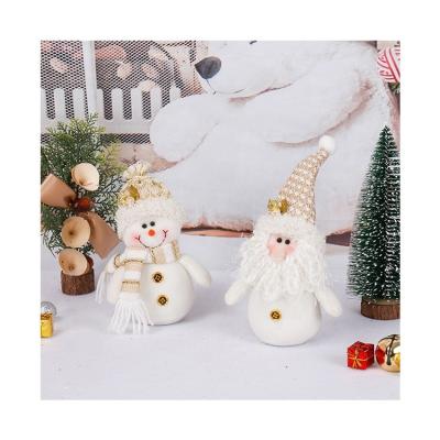 China Polyester Santa Claus 2021 Singing and Dancing Collection Figurine Holiday Gift Collapsible Decoration Soft Plush Christmas Gift Snowman for sale