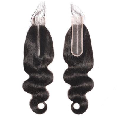 China Hot Selling Kim K 2x6 New Arrival Silky Straight Wave Lace Closure Hair Body Wave 2*6 Lace Up Closure For Black Women Middle Part for sale