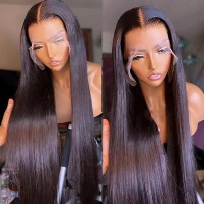 China Body Wave Highknight Bone Straight Transparent Full Lace Wig Virgin Cuticle Aligned Brazilian Hair 13x4 13x6 HD Lace Front Wigs for sale