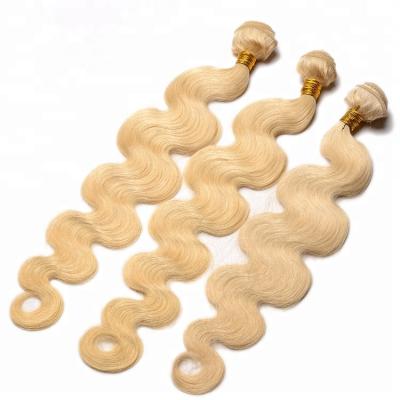 China Wet and Wavy Brazilian Hair Bundles Mink Virgin Brazilian Hair Bundle Blonde Color Highknight Body Wave Hair Weave Body Wave for sale