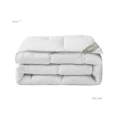 China Home High quality 100% cotton fabric filled with 90% white goose down comforter for sale