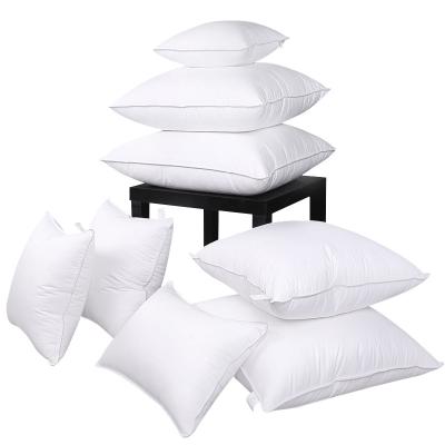 China Anti-Snore Customized different size with different fabric and filling material polyester/duck down/goose down cushion pillow insert for sale