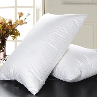 China Anti-Snore 50x72 cm 233T 100% cotton fabric up and down chambers filled 30% duck down 100g middle filled feather 800g down pillow insert for sale