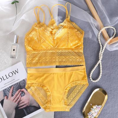 China QUICK DRY Non-steel Ring Non-listing Gathering Girl Lingerie Underwear and Bra Sets for sale