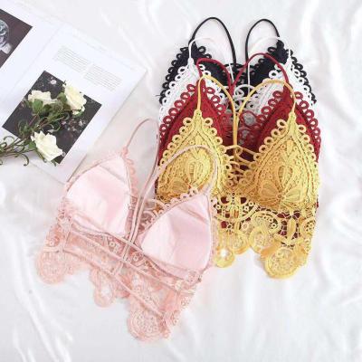 China Antibacterial Non-steel Ring Anti-Bacterial Gathering Anti-Skid Panties Lace Up Underwear Set For Women for sale