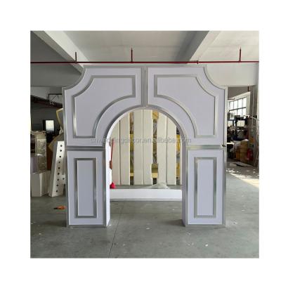 China wedding double side can be use wedding shape acrylic wedding door backdrop door shape acrylic wedding door for sale