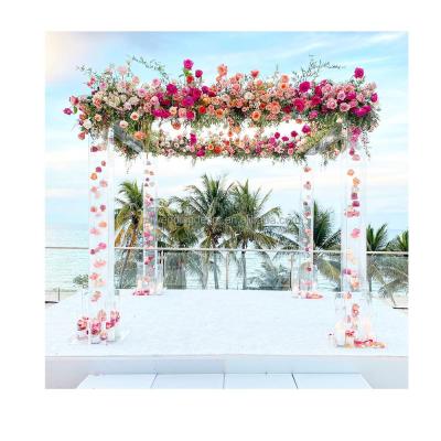 China Chuppah The Modern Wedding Acrylic Clear Wedding Wedding Acrylic Pedestal Stand Pillars for sale