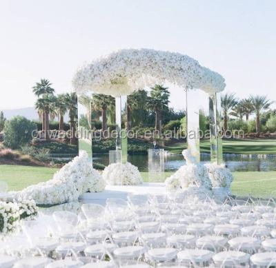 China Floral Arch Wedding Decor Wedding Ceremony Floral Arch Party Decoration Arch Backdrop Clear Photo Booth for sale