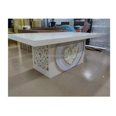 China Beautiful White Acrylic Flower Table Dining Table Wedding Decoration on Sale Wedding Flower Table for sale