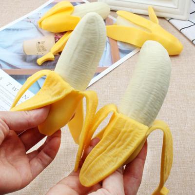 China Sustainable Wholesale Cute Spoof Peeling Banana Squish Fidget Toys Anti Stress Relief Decompress Squeeze Prank Tricks Kids Toy for Gifts for sale