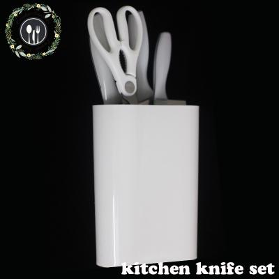 China Household Disposable Unique Durable Kitchen Knife Block Set With Black PP Block for sale