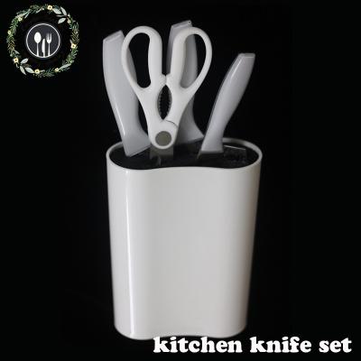 China Stainless Steel Disposable Easy Putting Kitchen Knife Set In Gift Box With Universal Brush Knife Holder for sale