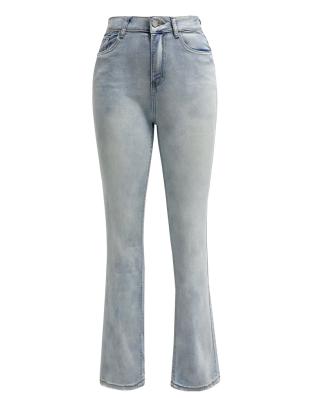 China QUICK DRY Made in China factory Jeans Ladies Classic Ripped Jeans Slim Washed Fashion Blue Denim Pants for sale