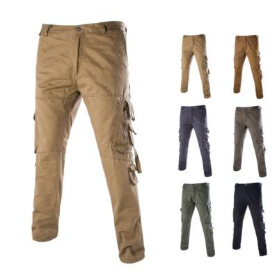 China Anti-wrinkle OEM fashion pockets streetwear baggy twill cargo pants for men cargo pants with multi pockets for sale