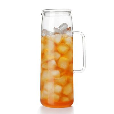 China Viable Glass Pitcher, Borosilicate Glass Heat Resistant Carafe for Juice, Iced Tea and Beverage for sale