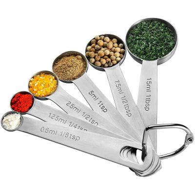 China Viable Wholesale Tools 6pcs Kitchen Tools Coffee Doser Stainless Steel Seasoning Dosers Set for sale