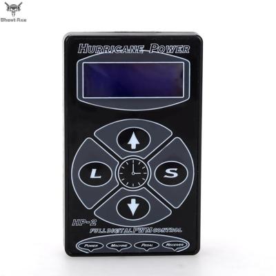 China Tattoo Shops Ghostaxe Black HP-2 Hurricane Tattoo Power Supply Digital LCD Display Tattoo Power Supply Doubles Machinery For Tattoo Machines for sale